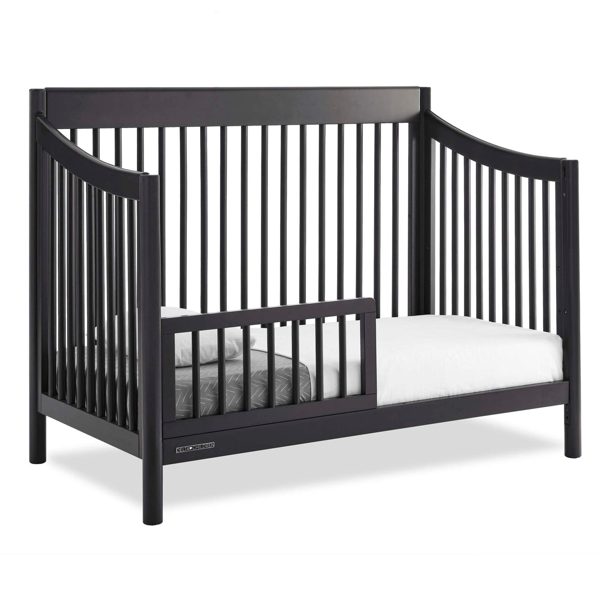 Brooks 6-in-1 Convertible Crib, Midnight Grey + Simmons Kids Quiet Nights Breathable