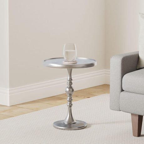 Romina Accent Table, Small, Nickel