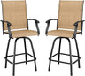 Patio Bar Stools Set of 2 All-Weather Outdoor Patio Furniture Set Counter Height Tall Patio