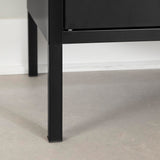 Crea Metal Mesh 2-Door Accent Cabinet, Black