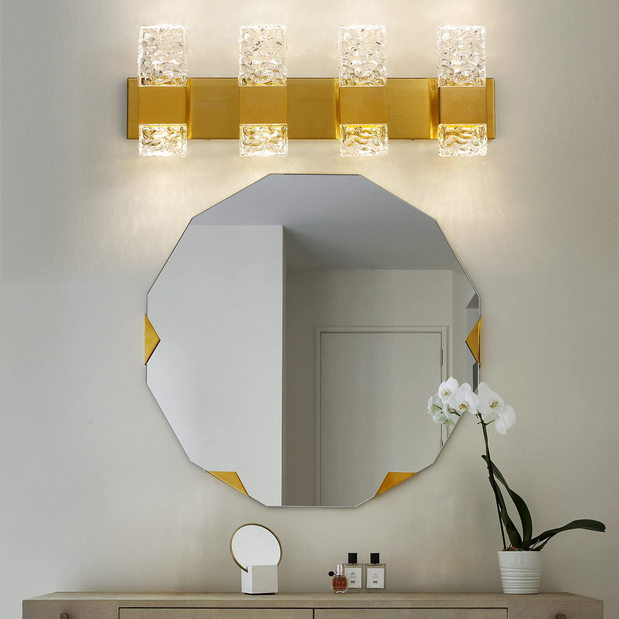 Gold Bathroom Vanity Light Fixtures - Brushed Gold Bathroom Light Fixtures