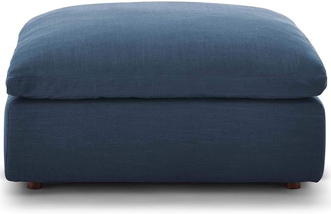 Commix Down-Filled Overstuffed Boucle Fabric 4-Piece Sectional Sofa