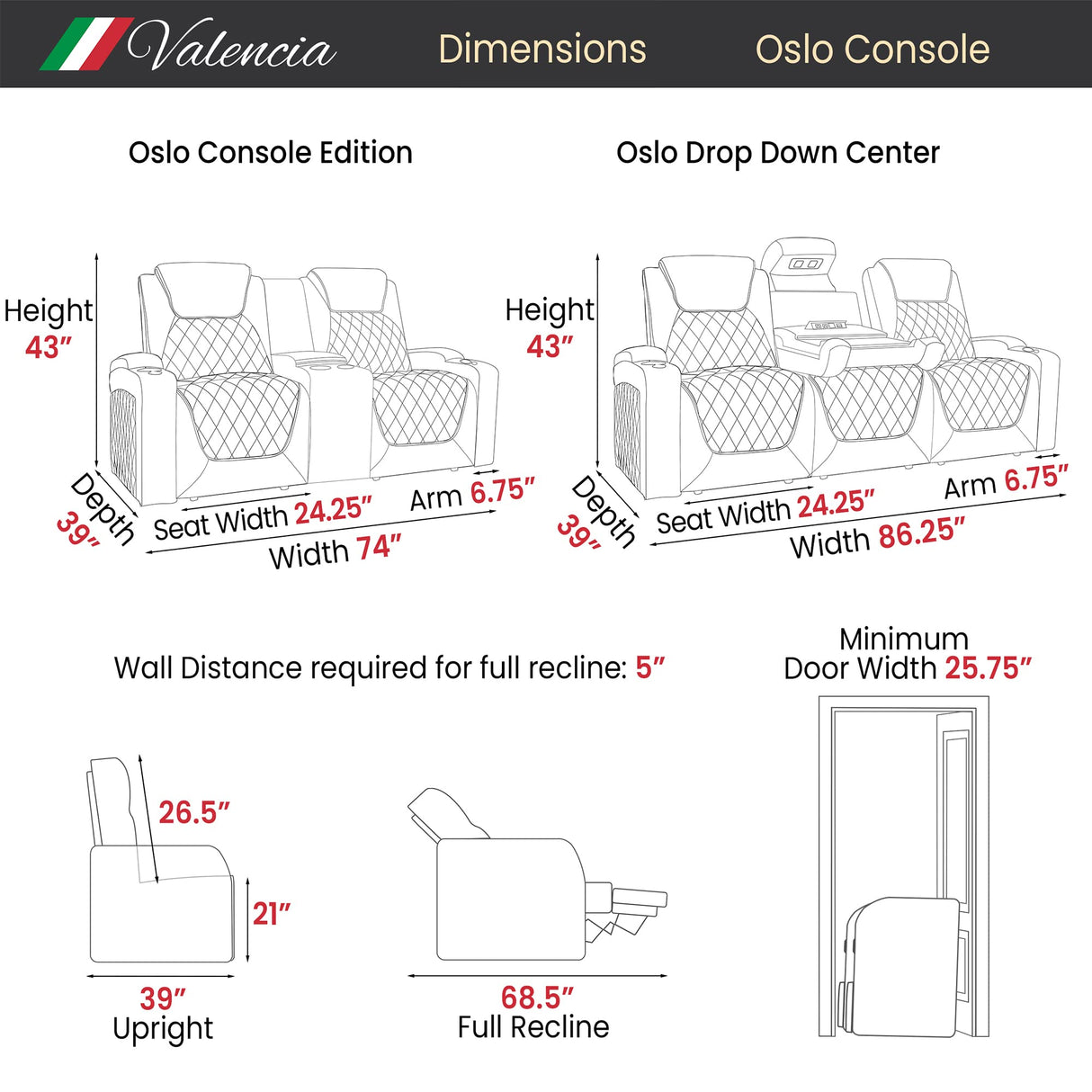 Theater Seating | Premium Top Grain Italian Nappa 11000 Leather