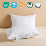 Upgraded Soft Goose Feather Down Pillows King Size Set of 2, Luxury Feather Pillows for Sleeping,