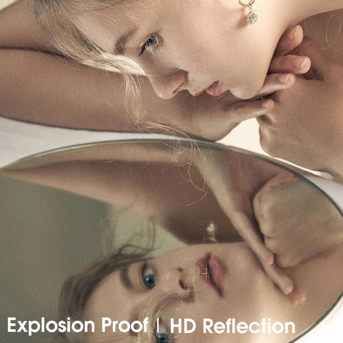 Full Length Arched Door Mirror - 16x50 Black Frame Wall Mount