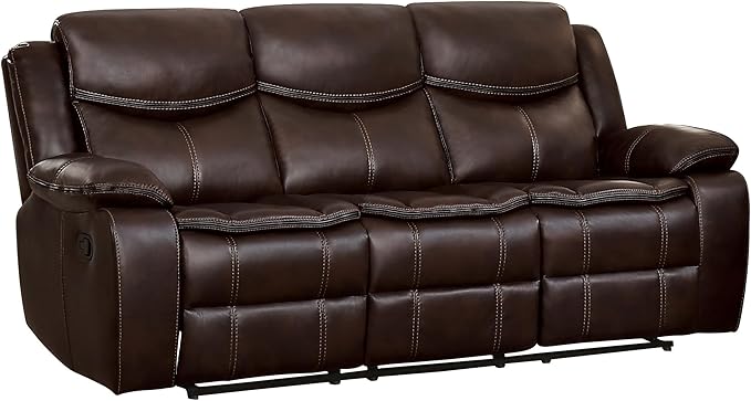 Bastrop Double Glider Reclining Loveseat (Manual), Black