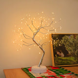 Tabletop Bonsai Tree Lights, DIY LED Artificial Tree Lamp,Battery/USB Operated Night