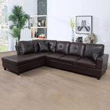 L-Shaped Sectional Sofa Set 5-Seat Luxurious Faux Leather Couches for Living Room,