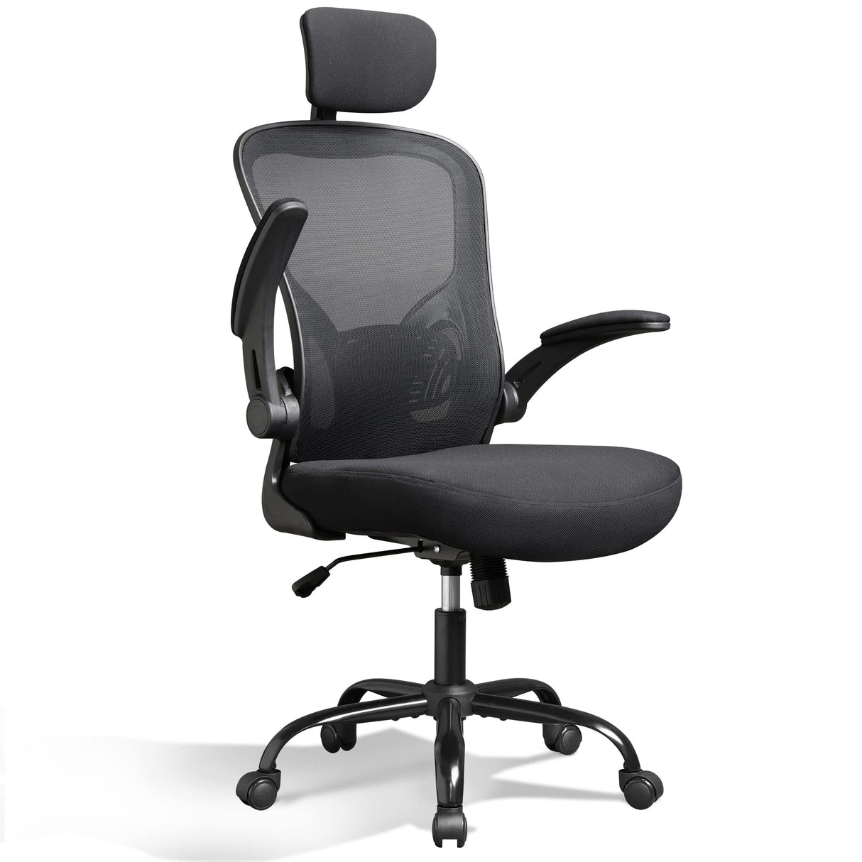 Mesh Computer Office Chair, High Back Ergonomic Desk Chair with Flip-up Armrests and Adjustable Headrest