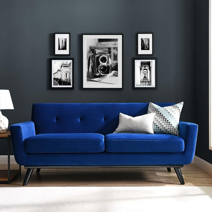 Engage Performance Velvet Loveseat, Gray