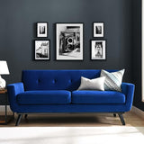 Engage Performance Velvet Loveseat, Gray