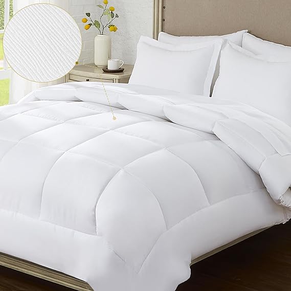 Queen Bed in a Bag 7 Pieces Comforter Set Queen, Ruffle Bedding Comforter Set Dark