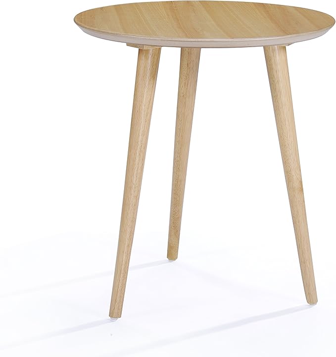 Finished Wood End Table Faux Wood Overlay (Natural Walnut)