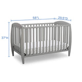 Taylor 4-in-1 Convertible Baby Crib, Easy to Assemble, Sustainable New Zealand Wood,