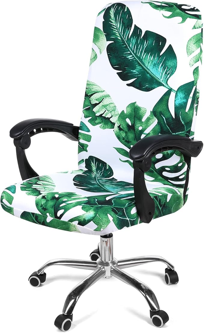 Stretch Printed Computer Office Chair Covers, Soft Fit Universal Desk Rotating Chair