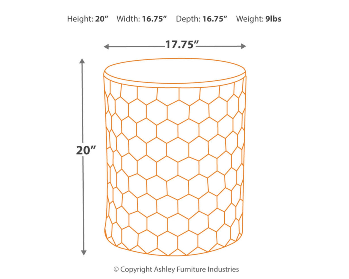 Polly Geometric Honeycomb Indoor Outdoor Accent Stool or Table,