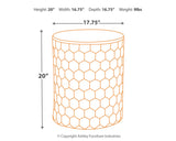 Polly Geometric Honeycomb Indoor Outdoor Accent Stool or Table,