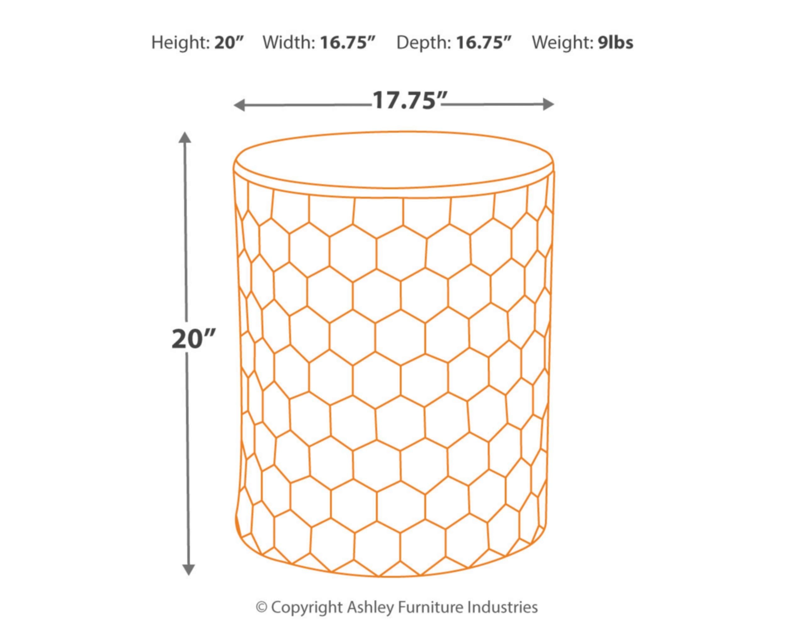 Polly Geometric Honeycomb Indoor Outdoor Accent Stool or Table,