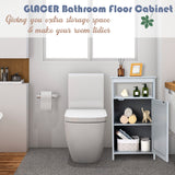 Floor Storage Cabinet, Multifunctional Side Storage Cabinet with Three-Position Adjustable