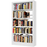 71" Metal Book Shelf,5 Tier Bookshelf with Adjustable Shelves