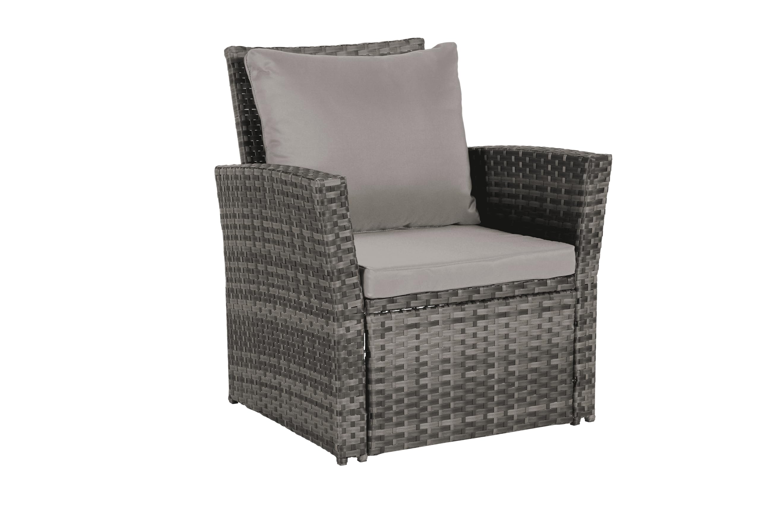 4-Piece Outdoor Patio Furniture Set: Rattan Wicker Chairs, Tempered Glass Coffee Table