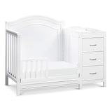 4-in-1 Convertible Mini Crib and Changer Combo in White, Greenguard Gold Certified