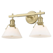 Orwell 2 Light Bath Vanity Brushed Champagne Bronze with Opal Glass Shades