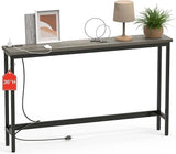 35'' High Narrow Console Table, Behind Couch Table with Outlet, Long Table