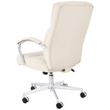Executive Desk Chair - Ivory Bonded Leather, 275lb Capacity
