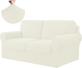 5 Piece Stretch Loveseat Covers, Sofa Covers for 2 Cushion Couch 2 Seater