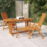 Outdoor Dining Table, Patio Table with Umbrella Hole, Garden Table