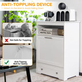 Pet Feeder Station with Storage & Double Bowls