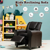 Kids Recliner Chair with Cup Holder, Toddler Furniture Children Armrest Sofa