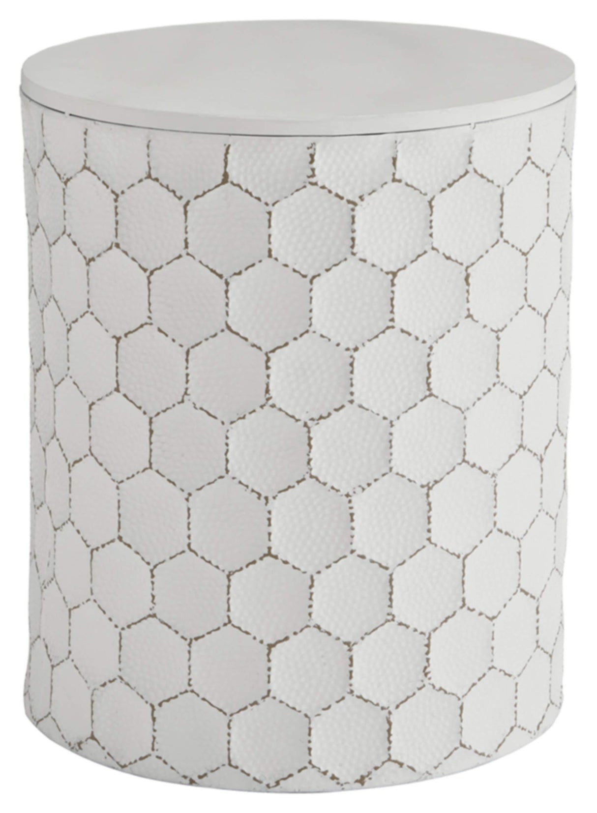 Polly Geometric Honeycomb Indoor Outdoor Accent Stool or Table,