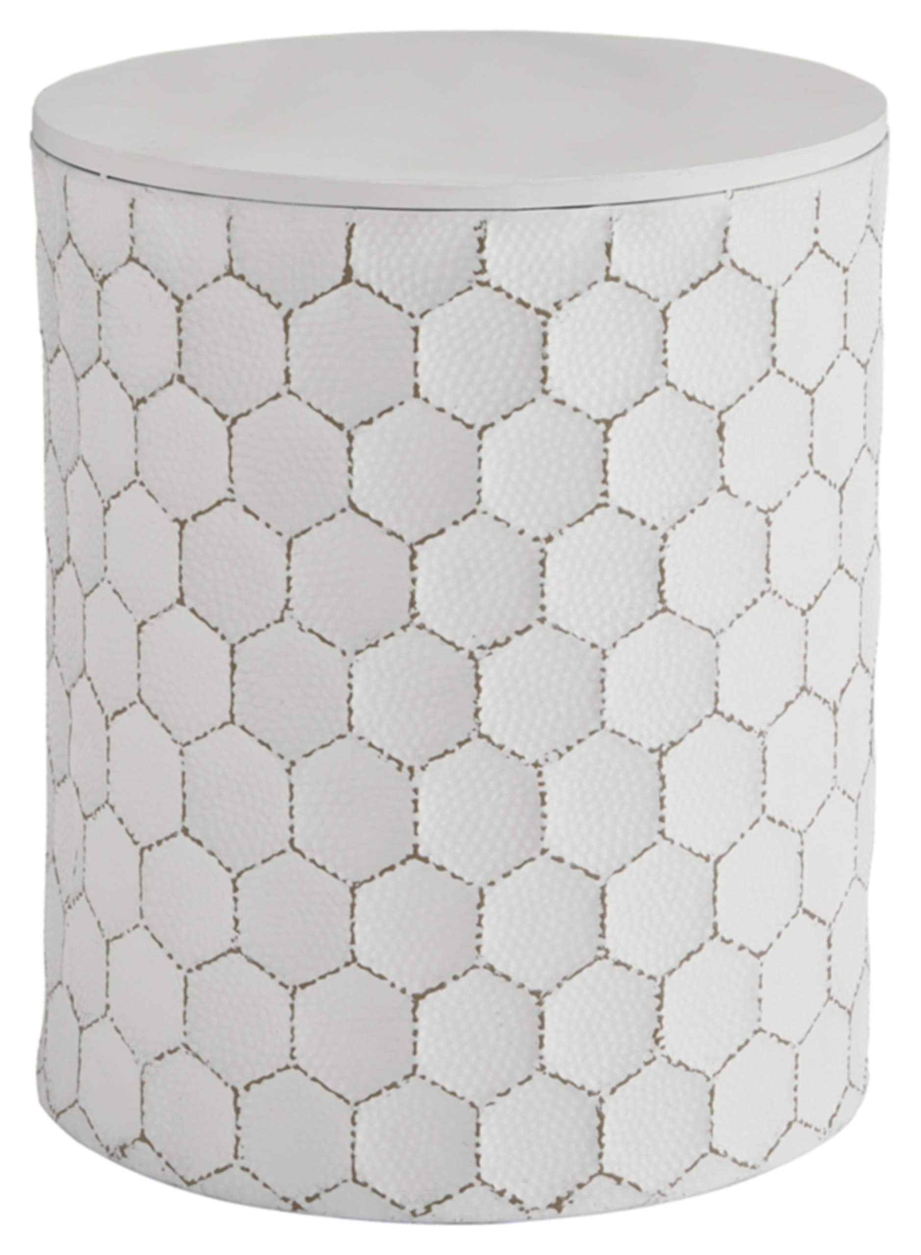 Polly Geometric Honeycomb Indoor Outdoor Accent Stool or Table,