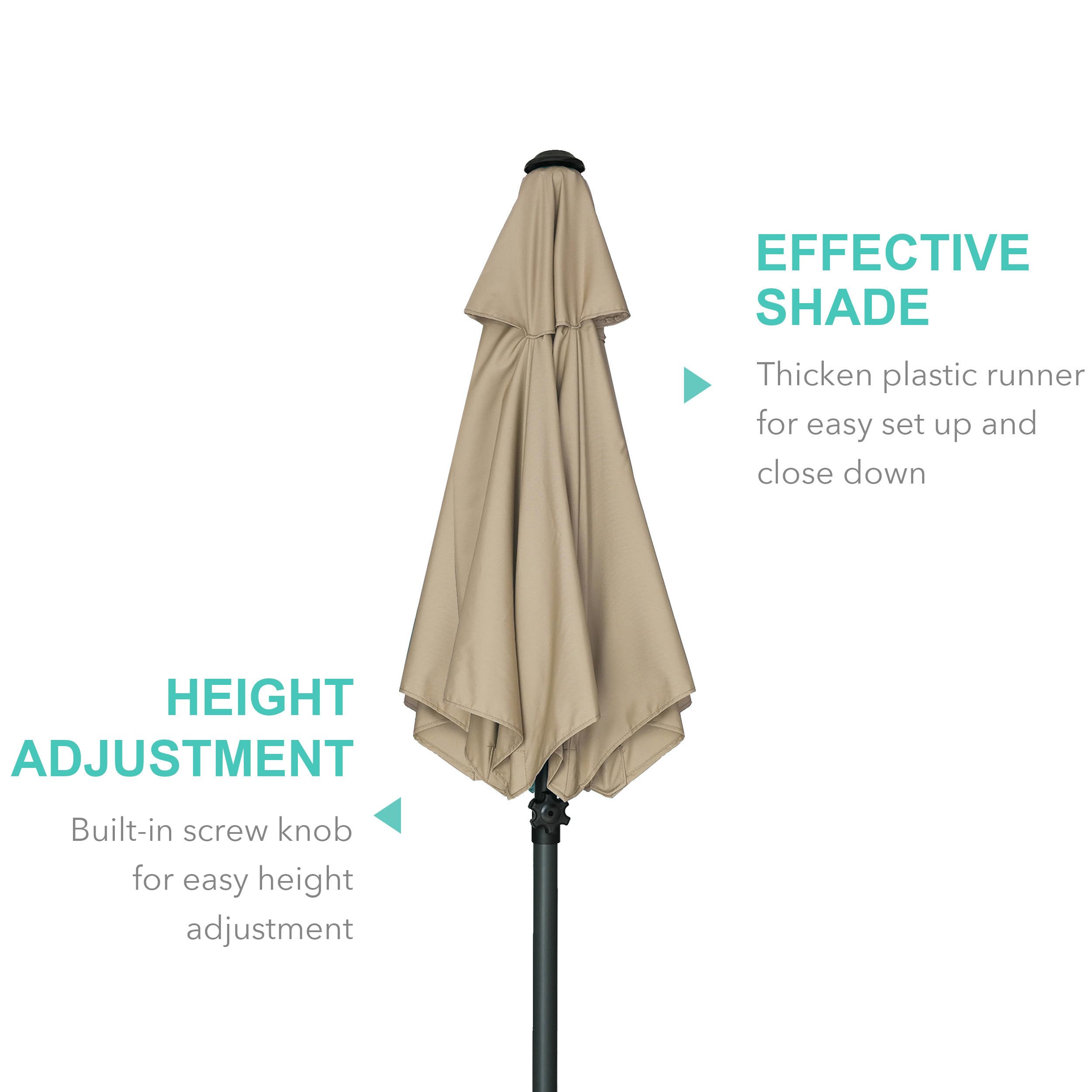 5.8ft Patio Umbrella Outdoor Table Umbrellas with Push Button Tilt
