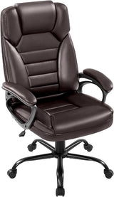 Faux Leather Executive Office Chair High Back Managerial Swivel Chair Computer Desk