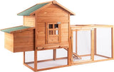 40" Chicken Run Outdoor Wooden Chicken Coop Hen House Poultry Cage