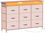 Dresser with Charge Station 9 Drawers Dresser