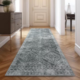 Runner Rug 3x10 Moroccan Hallway Rug with Line Bohemian Kitchen Washable Runner