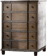 Baudouin 5 Drawer Chest in Weathered Oak