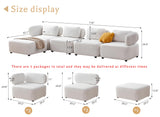 Convertible Sectional Sofa Bed Modern L-Shape Sofa Set 4-Seat Modular Sofa Sleeper