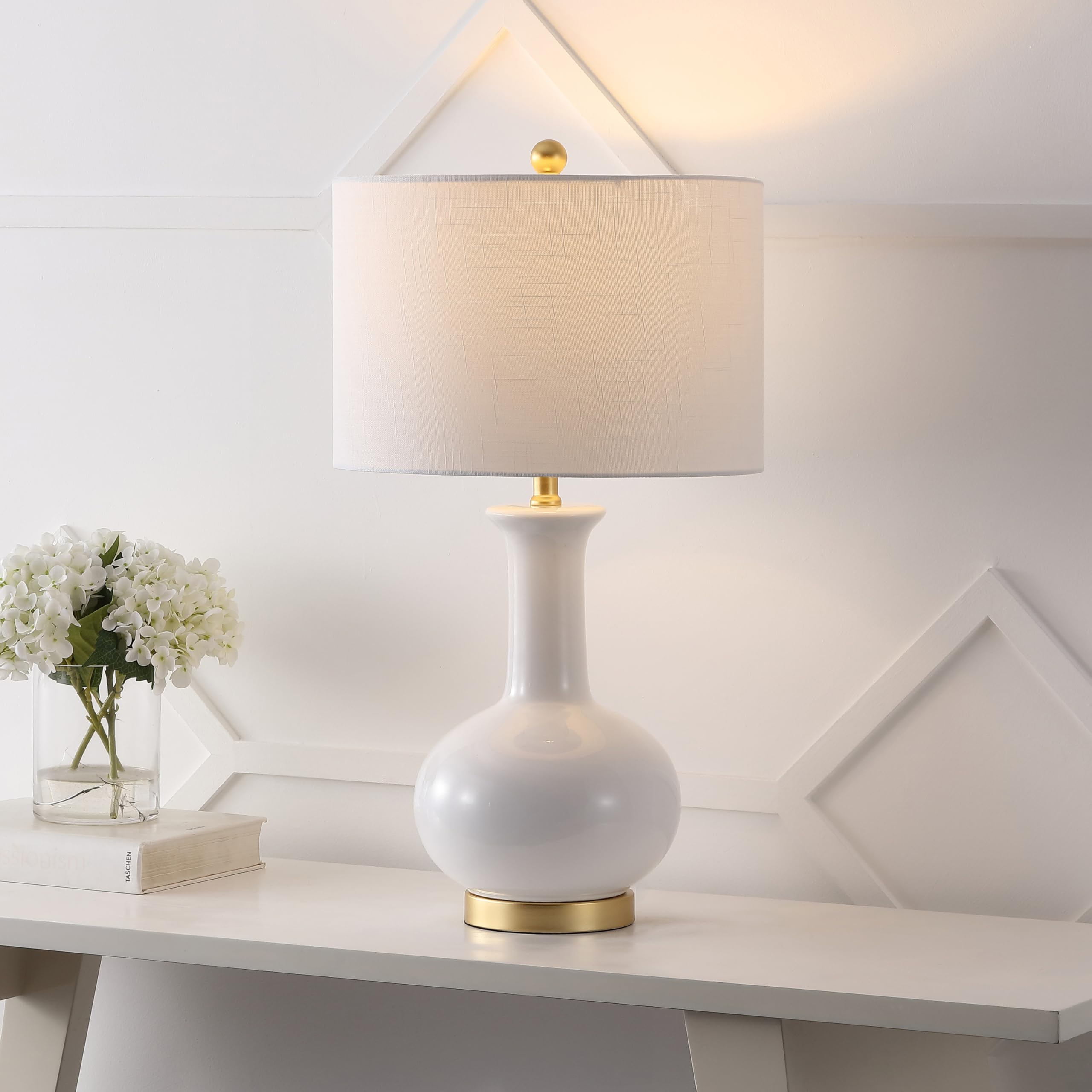 Brussels 27" Ceramic/Metal LED Table Lamp Contemporary Transitional Bedside Desk
