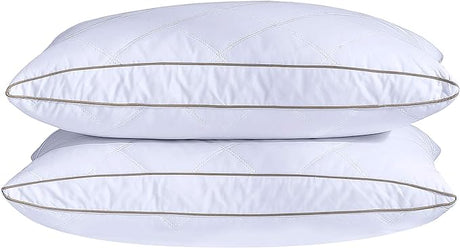 Goose Feathers and Down Pillow for Sleeping Gusseted Bed Hotel Collection Pillows