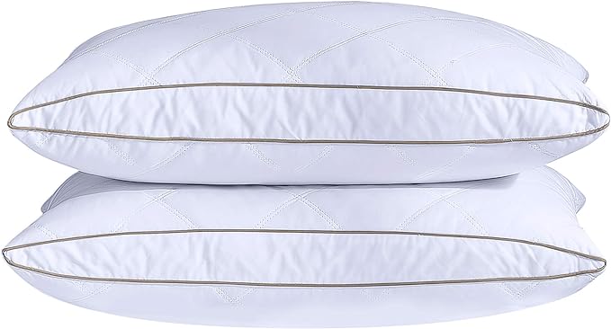 Natural Goose Down Feather Pillows for Sleeping Oval Gusseted Feather Down Pillow 100%