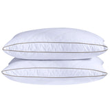 Natural Goose Down Feather Pillows for Sleeping Oval Gusseted Feather Down Pillow 100%