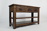 Cannon Valley Rustic Industrial Media Console Table