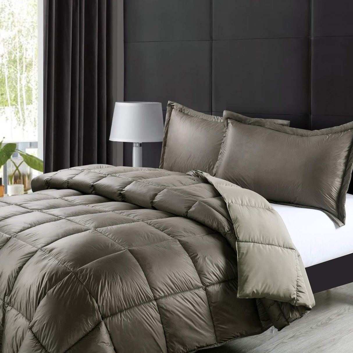High Loft Down Indoor/Outdoor Water Resistant Comforter with Extra Strong Nylon Cover