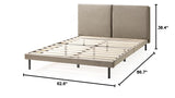 Taylor Velvet Upholstered Platform Bed Frame with Split Headboard / Velvet Bed Frame