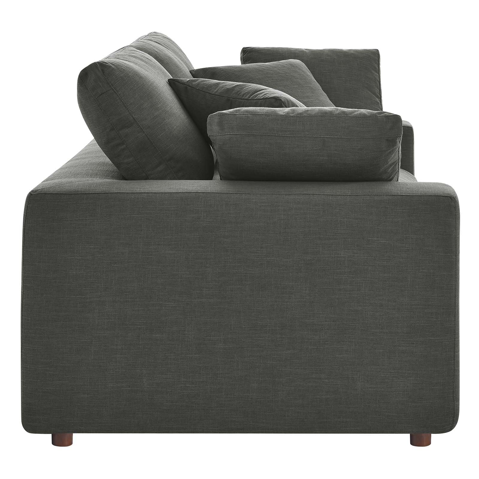 859-GRY Commix Down Filled Overstuffed Loveseat, Gray